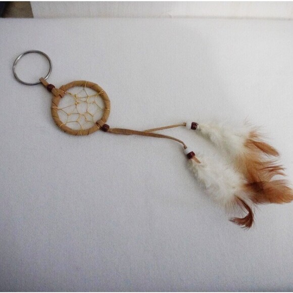 Feather Dream Catcher Keychain Bag Charm - Picture 2 of 5
